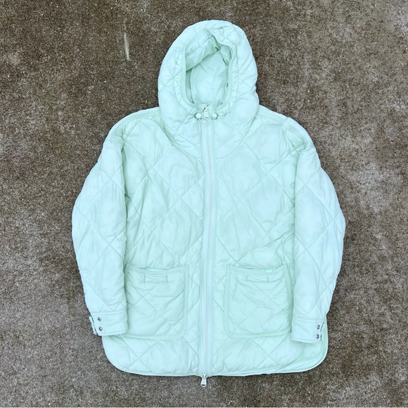 Free People Pippa Packable Puffer Jacket Light Green Bleached Melon Pippa - Picture 4 of 8